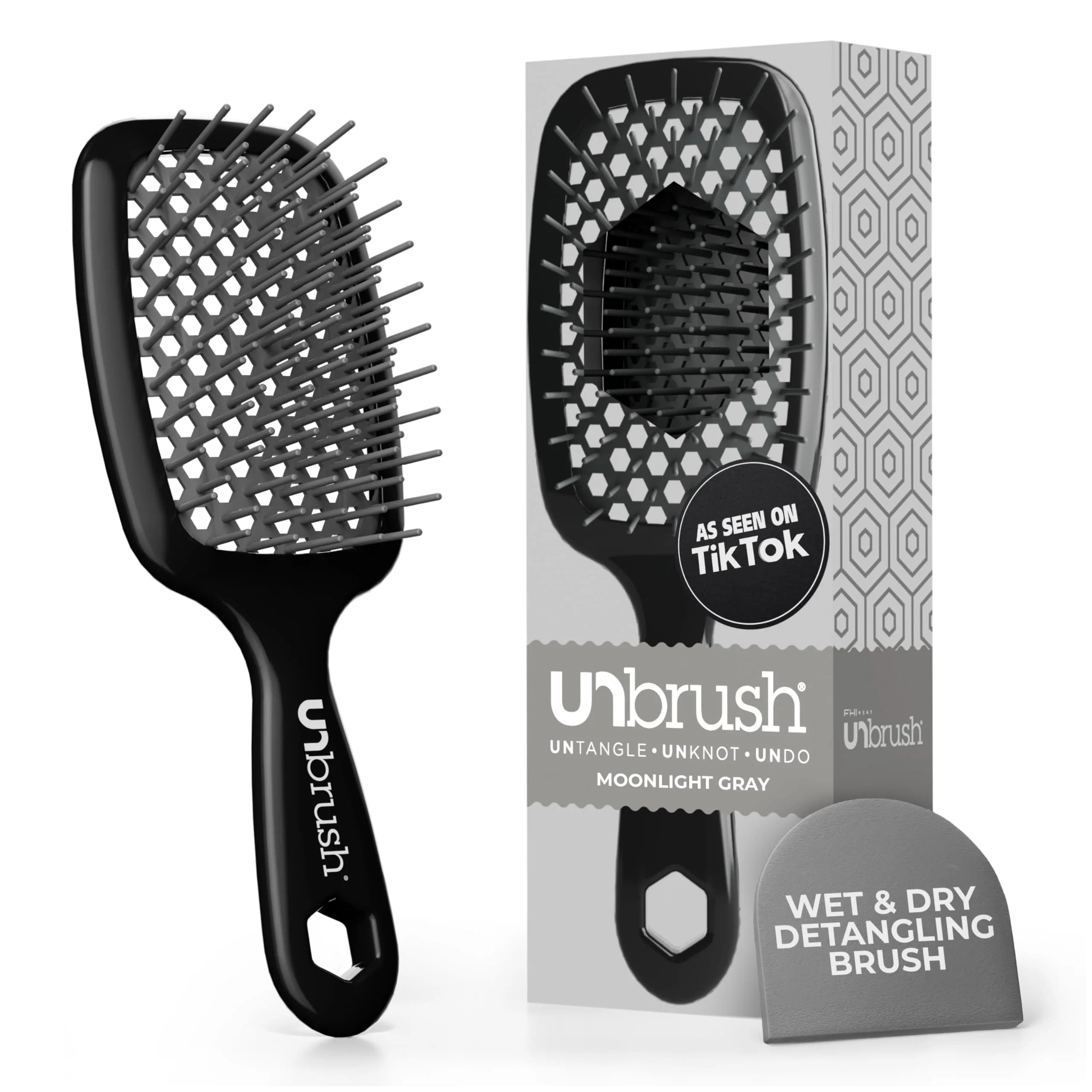 FHI Heat UNbrush Detangling Brush for Wet & Dry Hair | Anti-Static, Vented, Lightweight