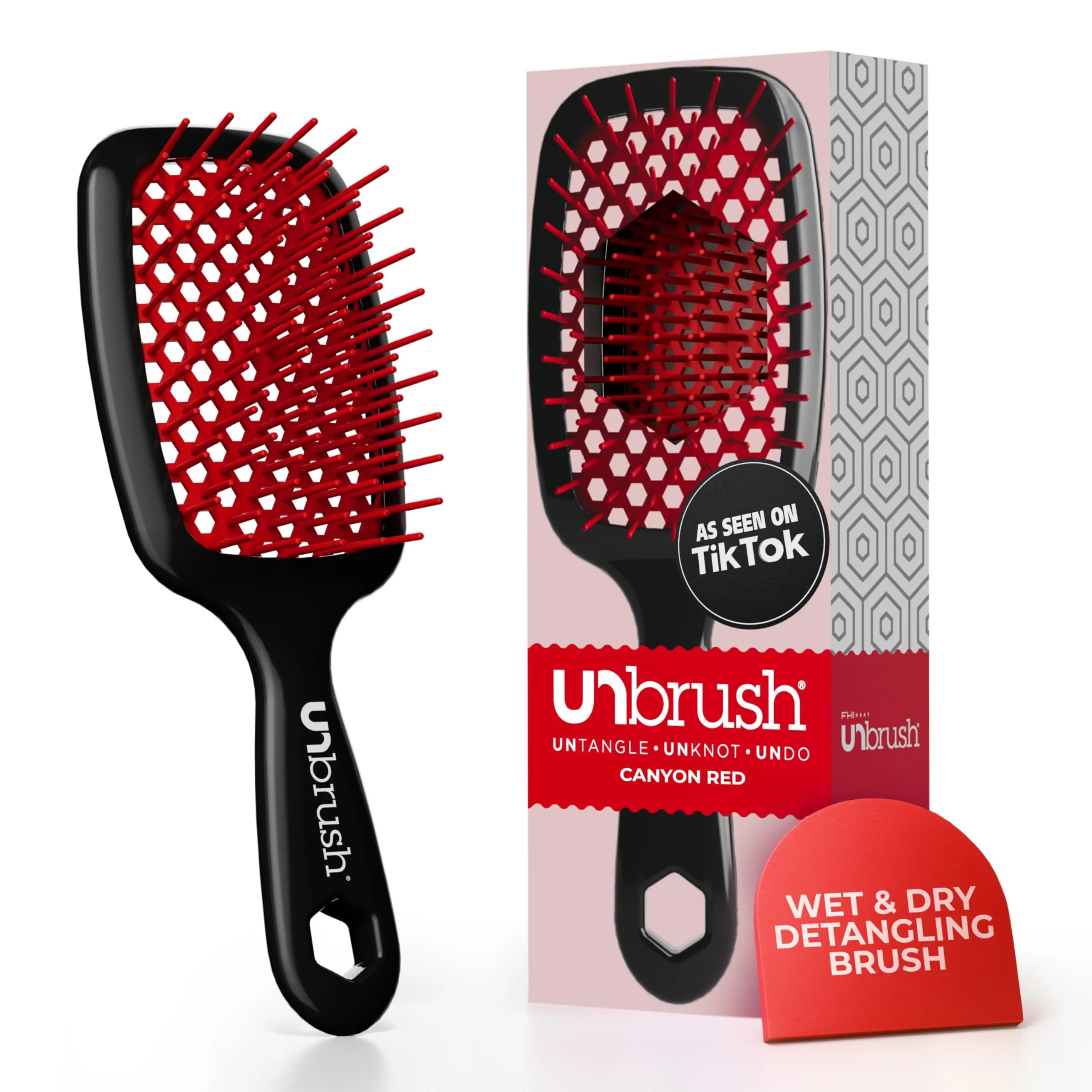 FHI Heat UNbrush Detangling Brush for Wet & Dry Hair | Anti-Static, Lightweight, All Hair Types