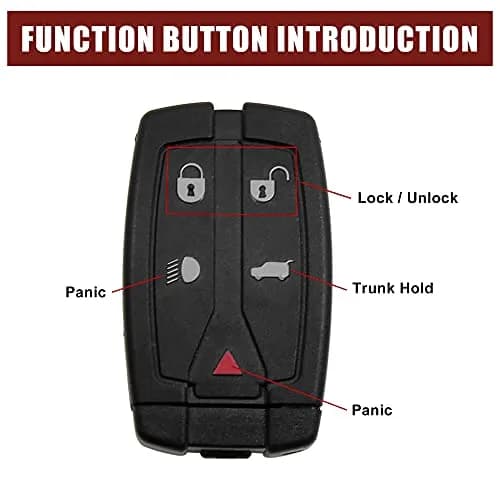 uxcell 5 Button Key Fob Shell Case for Land Rover Freelander Discovery 2 - Black | Aftermarket Replacement thumbnail 3