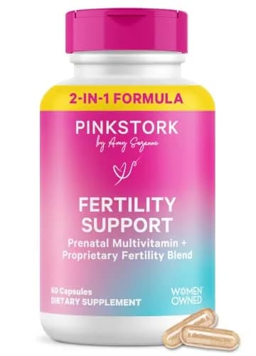 Pink Stork Fertility Supplements for Women, 60 Capsules | Supports Conception & Hormone Balance thumbnail 1