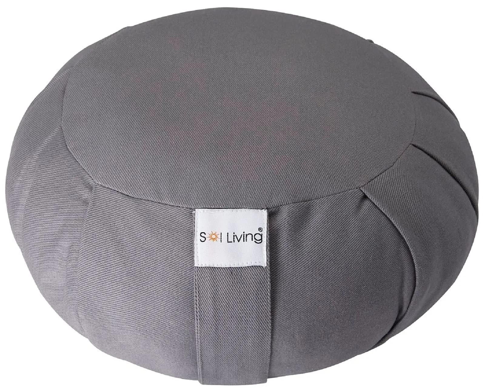 Sol Living Zafu Meditation Cushion 28" x 10" | Organic Cotton Support for Yoga & Meditation