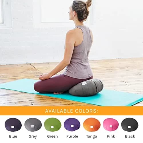 Sol Living Zafu Meditation Cushion 28" x 10" | Organic Cotton Support for Yoga & Meditation thumbnail 2