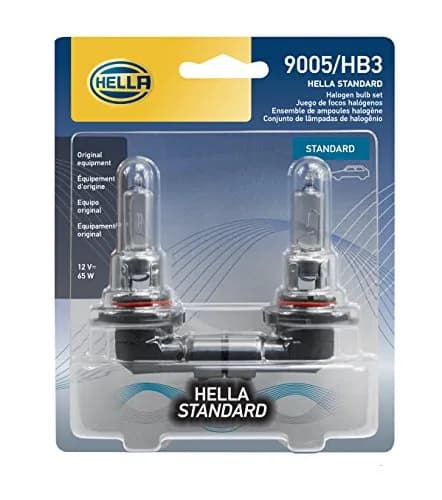 Hella Optilux XY Series HB3 9005 Xenon Yellow Halogen Bulbs, 12V, 65W, 2 Pack thumbnail 1