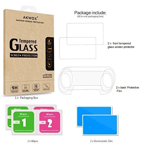 AKWOX Screen Protector for PS Vita 2000 | 9H Tempered Glass & HD PET Back Film thumbnail 7