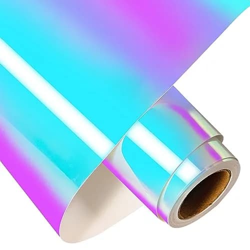 VINYL FROG Opal White Adhesive Vinyl 12" x 5ft (0.3m x 1.52m) | Holographic Craft Vinyl for DIY Projects thumbnail 1