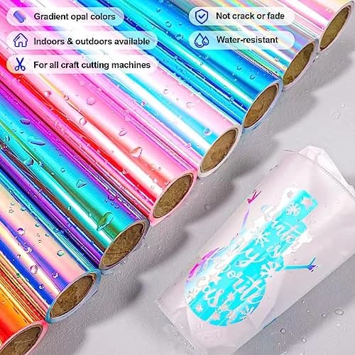 VINYL FROG Opal White Adhesive Vinyl 12" x 5ft (0.3m x 1.52m) | Holographic Craft Vinyl for DIY Projects thumbnail 6