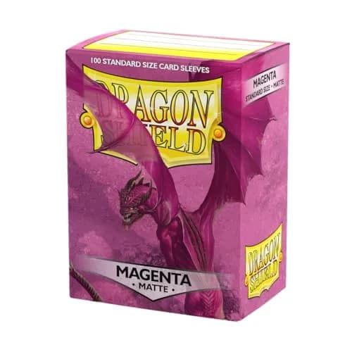 Dragon Shield Standard Size Card Matte Sleeves 100 CT Magenta | Non-Toxic Card Sleeves for Pokemon, MTG thumbnail 1