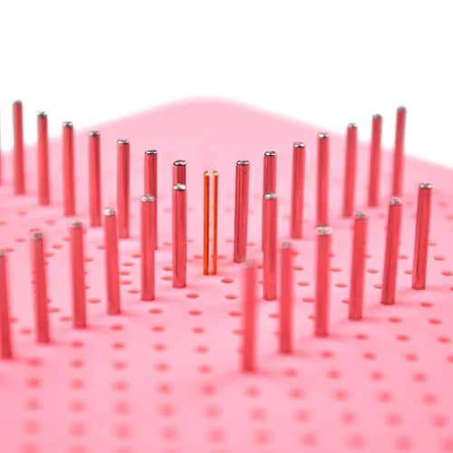 JUYA 2-in-1 Quilling Knitting Board with Pin Board and Grooves, Pink | DIY Art & Craft Kit for Paper Flowers thumbnail 2