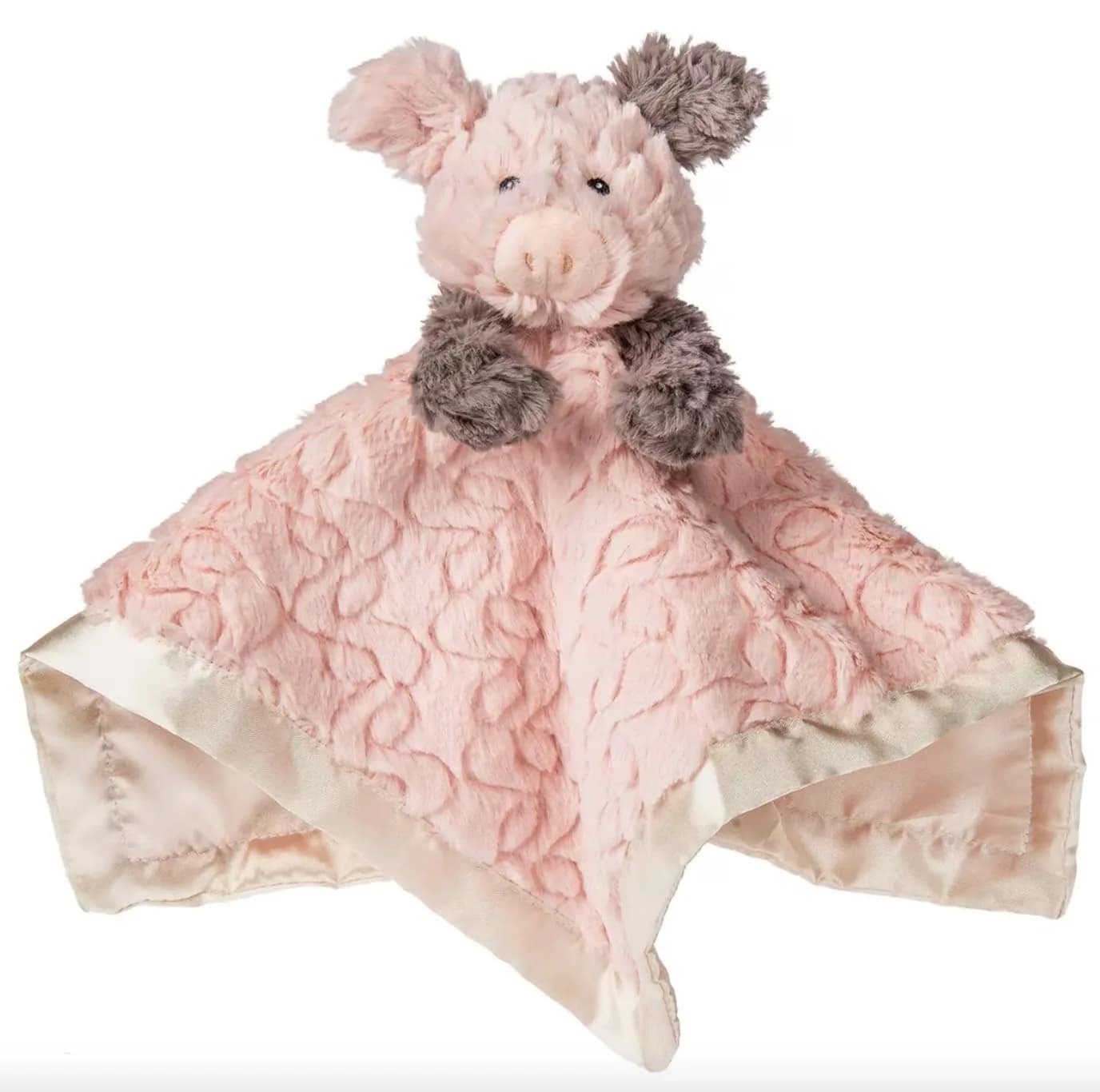 Mary Meyer Putty Nursery Character Blanket Pink Bunny 33cm (13x13 inches) | Soft Polyester Lovey for Babies — Piglet