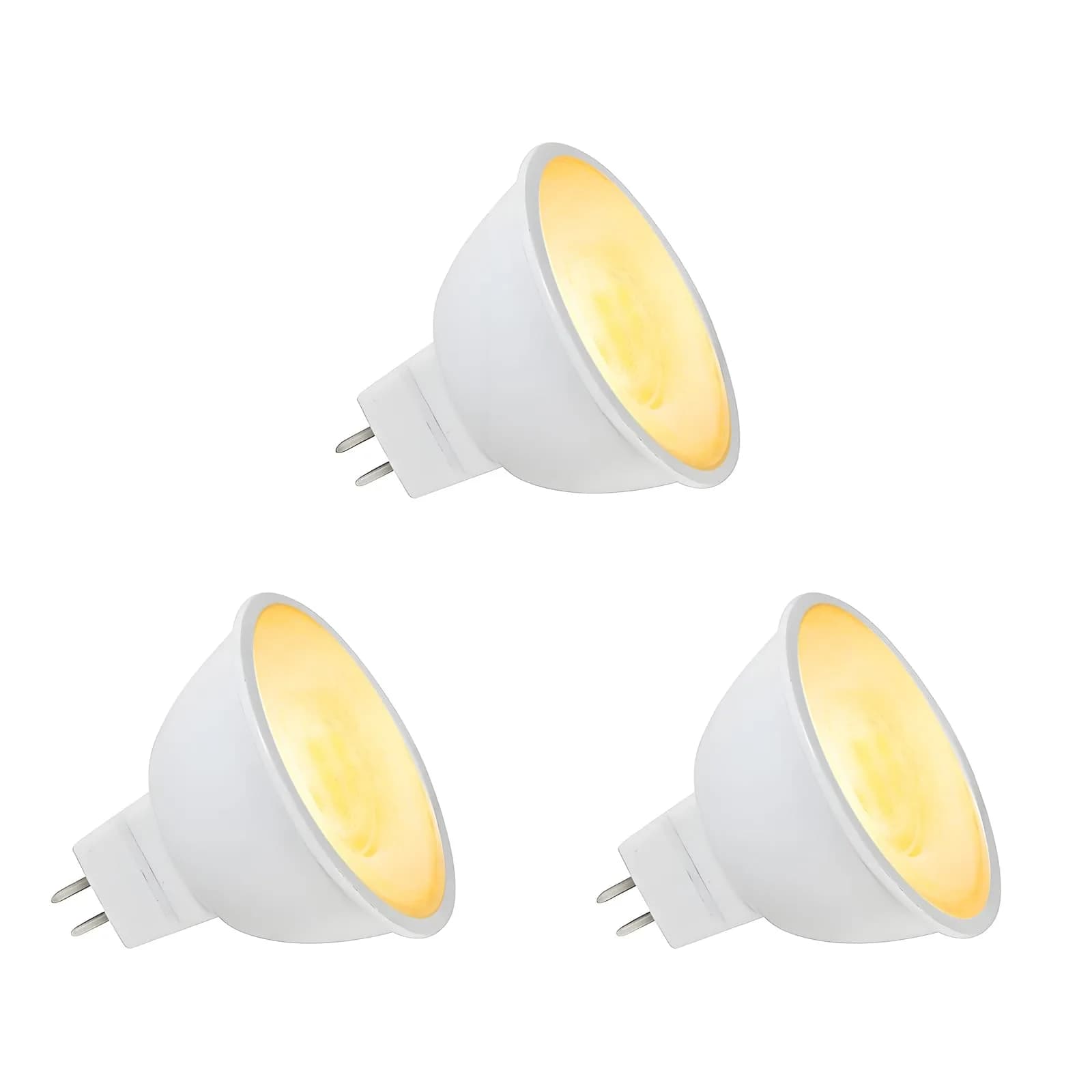 Makergroup MR16 LED Bulb 3W GU5.3 Bi-pin Base 12V Warm White 2700K-3000K 3-Pack | Landscape Spotlights - main product image