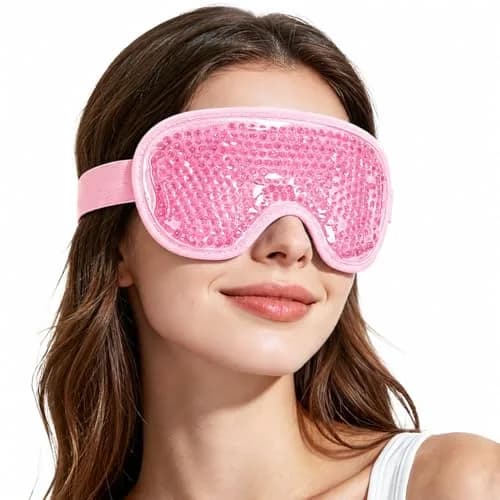 NEWGO Cooling Gel Cold Eye Mask for Puffy Eyes | Reusable Ice Pack with Plush Backing for Dark Circles & Migraine Relief thumbnail 1