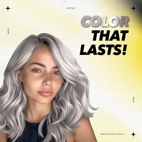 Got2B Metallics Permanent Hair Color M71 Metallic Silver 1 Count Cream | Multi-Dimensional Metallic Look thumbnail 5