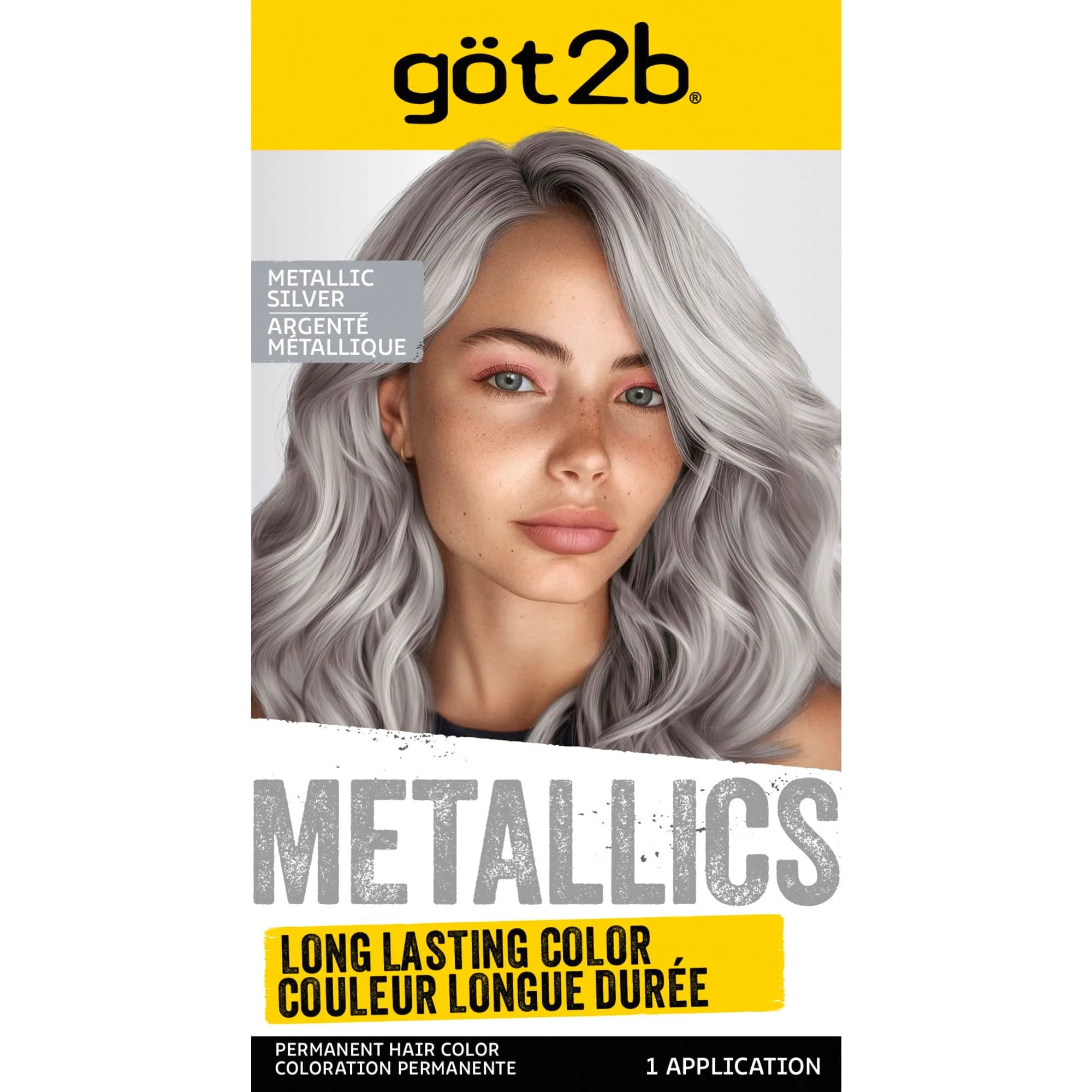 Got2B Metallics Permanent Hair Color M71 Metallic Silver 1 Count Cream | Multi-Dimensional Metallic Look — Metallic Silver