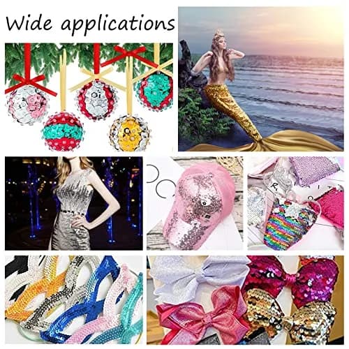 PH PandaHall 30 Color Flat Sequin Strip 6mm (0.24 inch) | 150 Yards Total Craft Embellishment Ribbon thumbnail 3