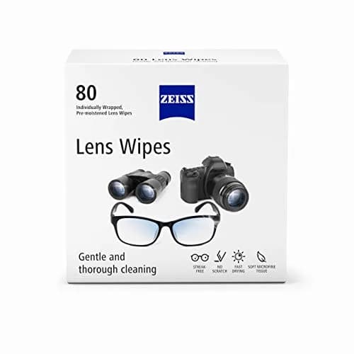 ZEISS Pre-Moistened Lens Cleaning Wipes, 80 Count | Gentle & Safe for All Optics thumbnail 1