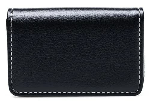 AI-DEE RFID Blocking Wallet Minimalist Leather Business Credit Card Holder Black | Holds 10-12 Credit Cards thumbnail 4