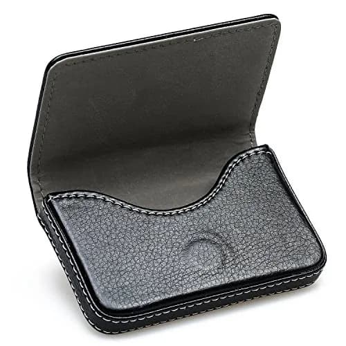 AI-DEE RFID Blocking Wallet Minimalist Leather Business Credit Card Holder Black | Holds 10-12 Credit Cards thumbnail 2