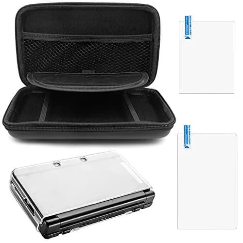 AFUNTA Hard Shell Travel Case for NEW 3DS XL & 3DS XL with Crystal Cover & Screen Protectors | Fits 2 Consoles & Accessories thumbnail 1