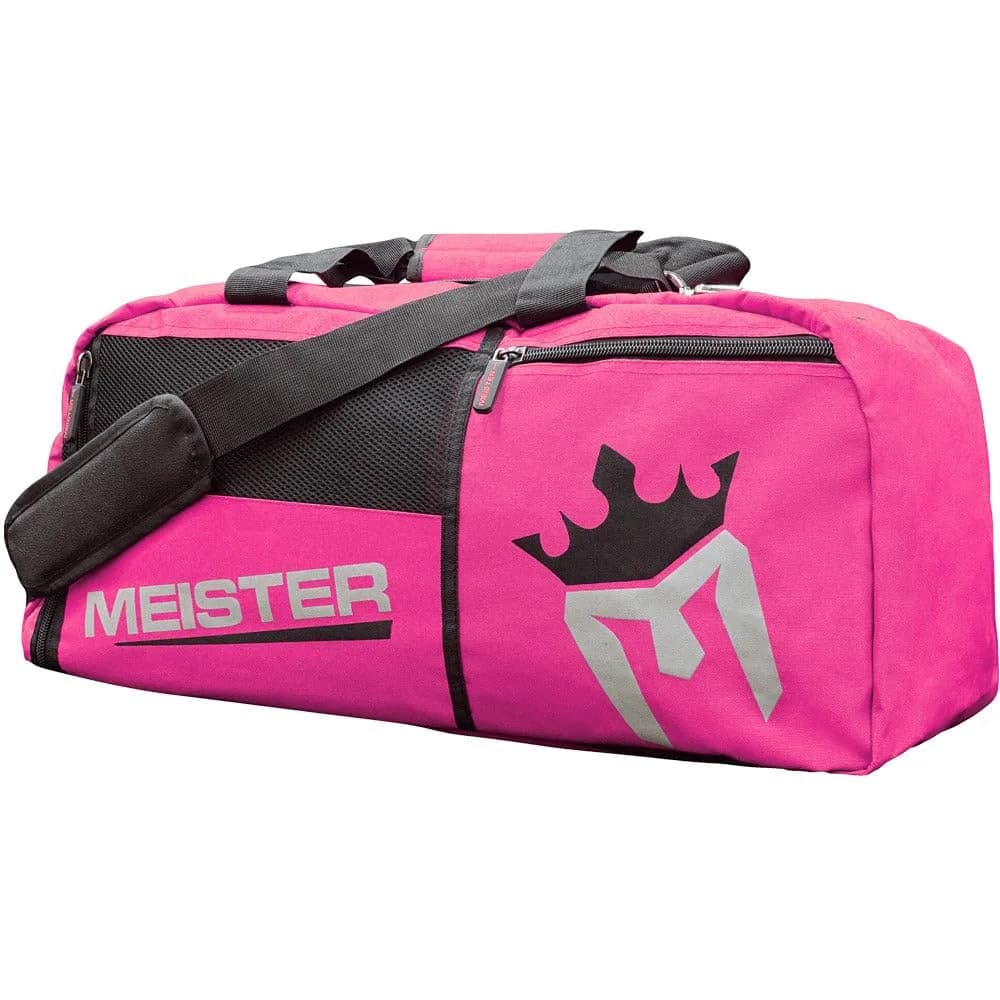 Meister Vented Convertible Duffel Backpack Gym Bag 26 x 12 x 12 inches | Converts to Backpack, Ventilated, Carry-On Size — Pink