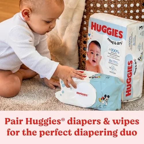 Huggies Simply Clean Baby Wipes, Unscented, 64 Wipes | Hypoallergenic & pH Balanced for Sensitive Skin thumbnail 8