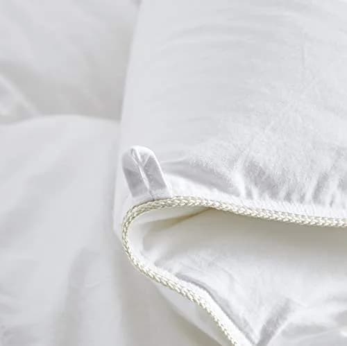 Egyptian Cotton Factory Store King Size Comforter | All Season Lightweight Down & Feather Fill, 42 oz, 1200 Thread Count, Egyptian Cotton, White thumbnail 4