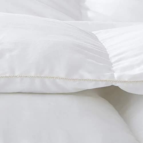 Egyptian Cotton Factory Store King Size Comforter | All Season Lightweight Down & Feather Fill, 42 oz, 1200 Thread Count, Egyptian Cotton, White thumbnail 6