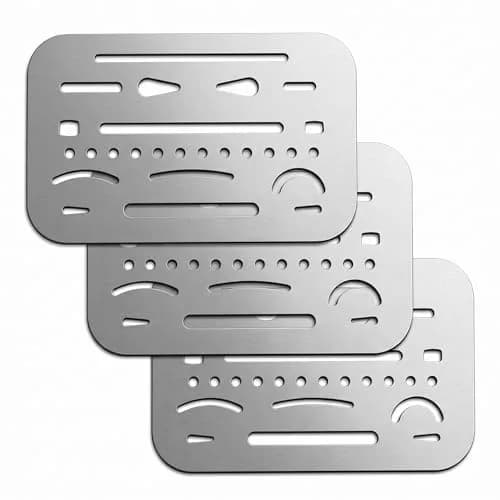Hotop 3 Pcs Eraser Shields for Artists, Metal Drafting Template | Precise Drafting & Erasing Tool thumbnail 1