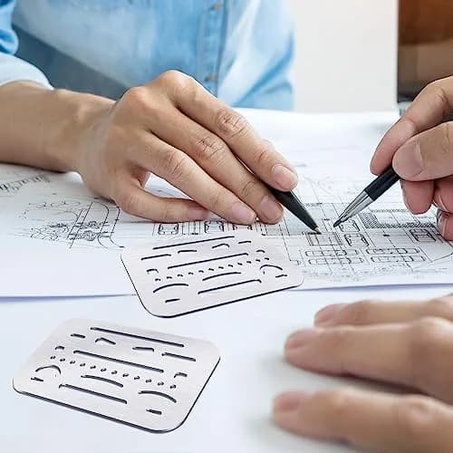 Hotop 3 Pcs Eraser Shields for Artists, Metal Drafting Template | Precise Drafting & Erasing Tool thumbnail 3