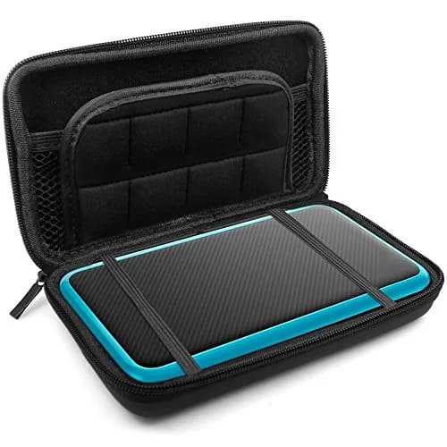 AFUNTA Crystal Clear Case & EVA Carrying Case with Screen Protectors for New 2DS XL | 2-Piece Set thumbnail 2