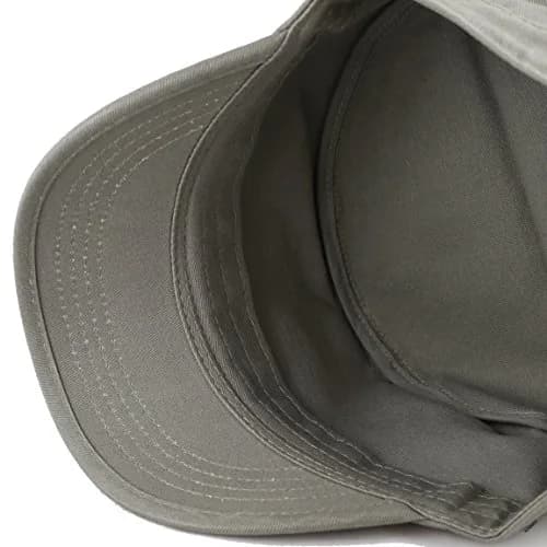 The Hat Depot Cadet Military Army Baseball Cap - Washed Cotton, Olive (2.25" Brim) thumbnail 8