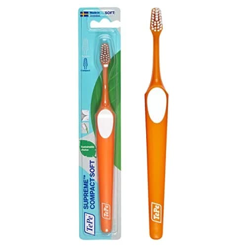 TePe Supreme Compact Soft Toothbrushes, 1 Pack | Soft Bristle Toothbrush for Sensitive Teeth & Gums thumbnail 1