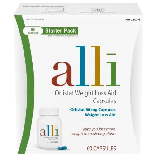 alli Weight Loss Supplement, Orlistat 60 mg Capsules | Fat Blocker for Adults thumbnail 1