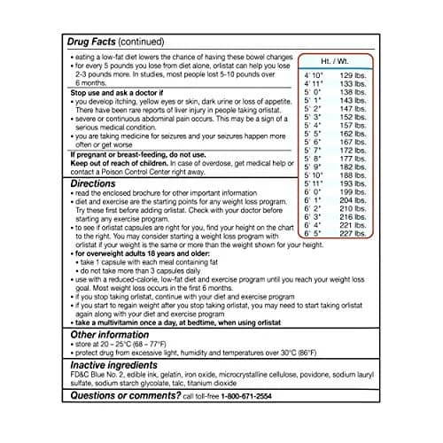 alli Weight Loss Supplement, Orlistat 60 mg Capsules | Fat Blocker for Adults thumbnail 6