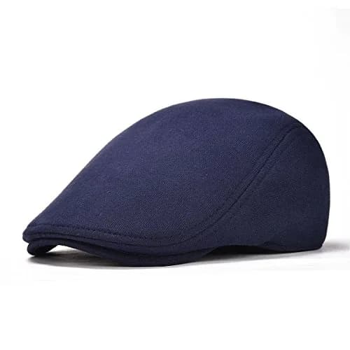 VOBOOM Men's Cotton Flat Ivy Gatsby Newsboy Driving Hat Cap Navy | Adjustable Fit for Daily Wear thumbnail 1