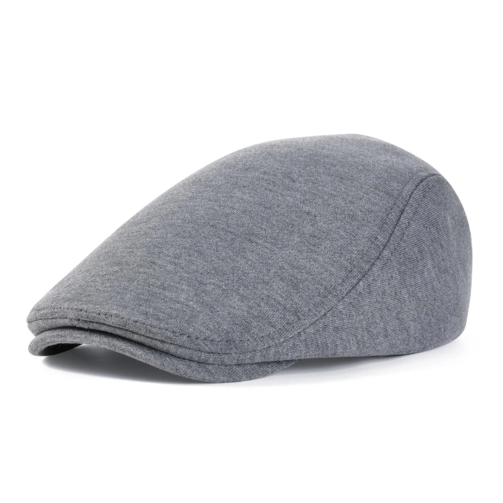 VOBOOM Men's Cotton Flat Ivy Gatsby Newsboy Driving Hat Cap Dark Grey | Breathable All-Season Comfort - main product image