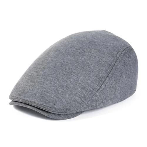 VOBOOM Men's Cotton Flat Ivy Gatsby Newsboy Driving Hat Cap Dark Grey | Breathable All-Season Comfort thumbnail 5