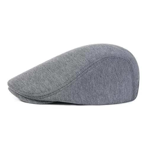 VOBOOM Men's Cotton Flat Ivy Gatsby Newsboy Driving Hat Cap Dark Grey | Breathable All-Season Comfort thumbnail 3