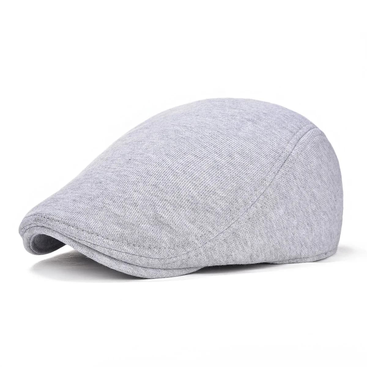 VOBOOM Men's Cotton Flat Ivy Gatsby Newsboy Driving Hat Cap Light Grey | Breathable Cotton for Daily Outdoor Activities