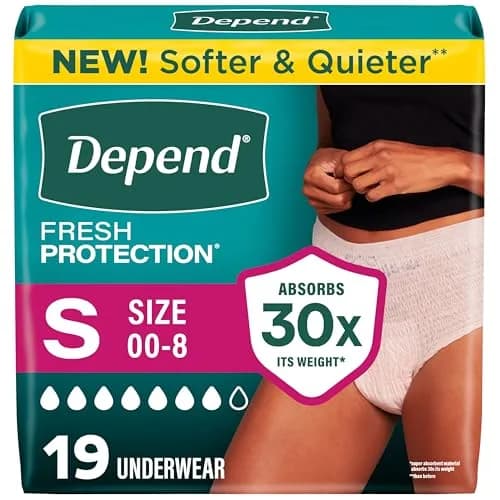Depend Small Adult Diapers for Women | 19 Count | Ultra-Absorbent, Odor-Controlled, Cotton-Like Comfort thumbnail 1