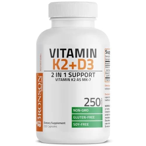 Bronson Vitamin K2 D3 Complex 250 Capsules thumbnail 5