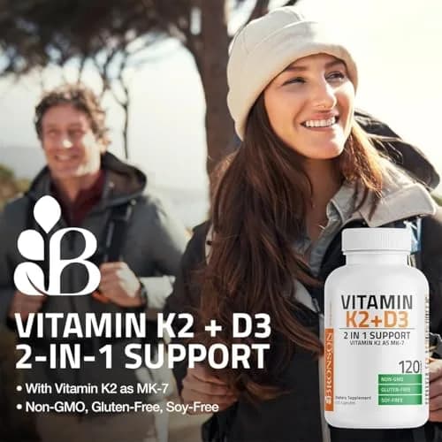 Bronson Vitamin K2 D3 Complex 250 Capsules thumbnail 3