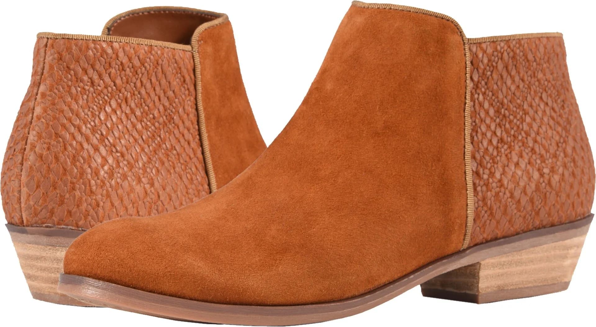 SoftWalk Rocklin Chelsea Boot 7 W US | Black Veg Tumbled Leather, Ankle-High Comfort — Brandy