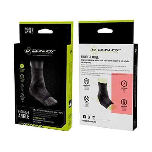 DonJoy Performance Figure 8 Ankle Sleeve with Straps Small | Moderate Support for Sprains, Strains, Inflammation thumbnail 6