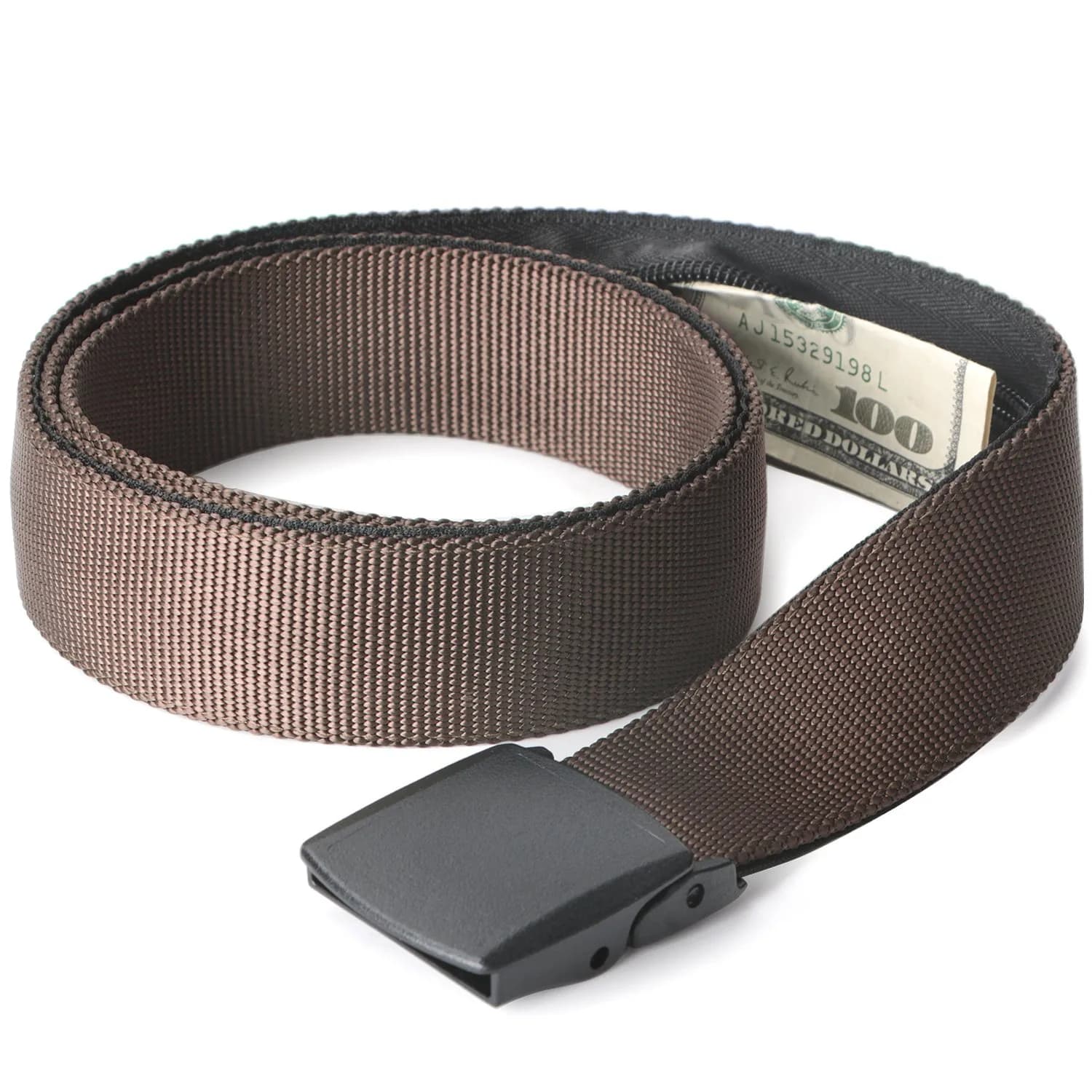 JASGOOD Travel Security Money Belt with Hidden Pocket - Unisex Nylon Belt, 1.5" Wide | Airport Safe for International Travel