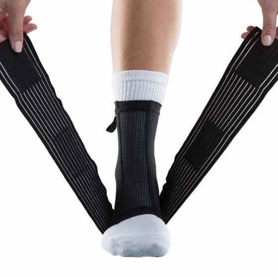 DonJoy Performance Figure 8 Ankle Sleeve with Straps Medium | Moderate Support for Sprains, Swelling, Pain thumbnail 3