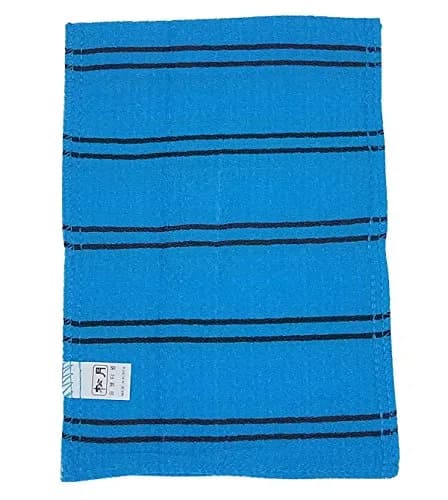 SONGWOL Korean Beauty Exfoliating Bath Towel Gloves - Strong Scrub Wash Clothes (10 Pack, Blue) thumbnail 3