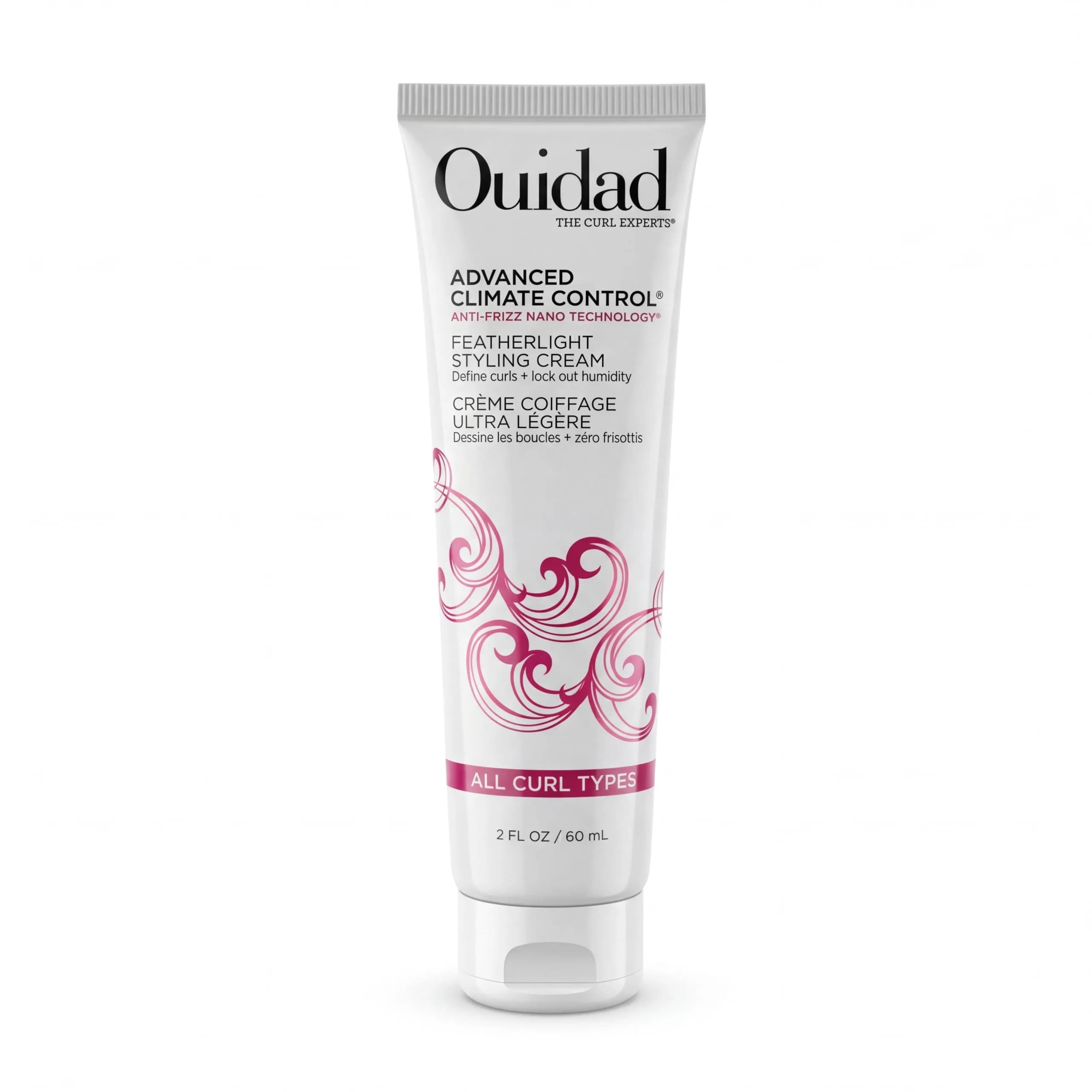 Ouidad Advanced Climate Control Featherlight Styling Cream, 16 Fl Oz | Soft Hold for Curly Hair with Nano Technology — 2 Ounce