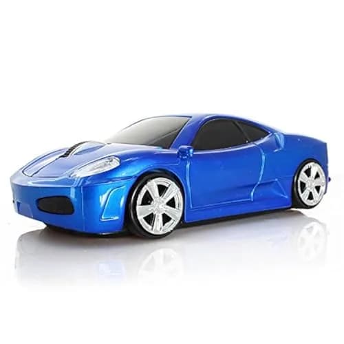 Jinfili Wireless Car Mouse 2.4GHz Optical USB Receiver 10m Range | Blue thumbnail 1