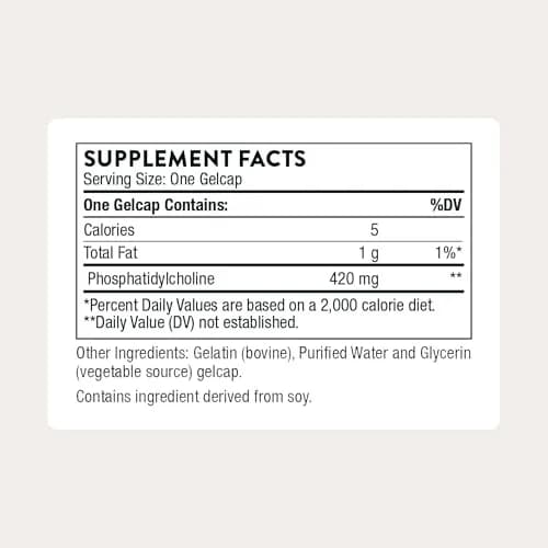 THORNE Phosphatidyl Choline Softgels 420 mg (60 Count) | Liver & Cholesterol Support thumbnail 2
