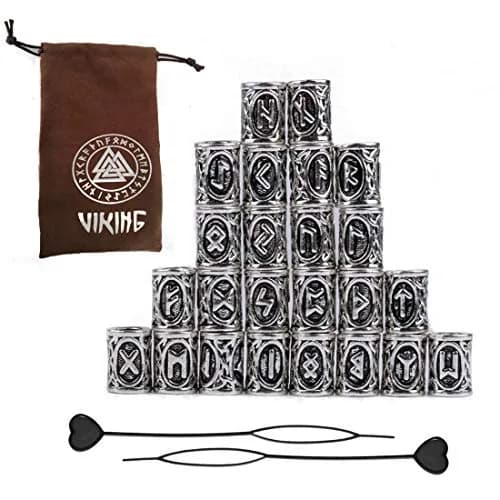 Modpion 24Pcs Viking Runes Beads | 6mm Hole Size thumbnail 1
